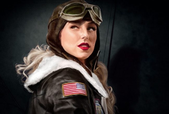 femme qui porte un blouson aviateur