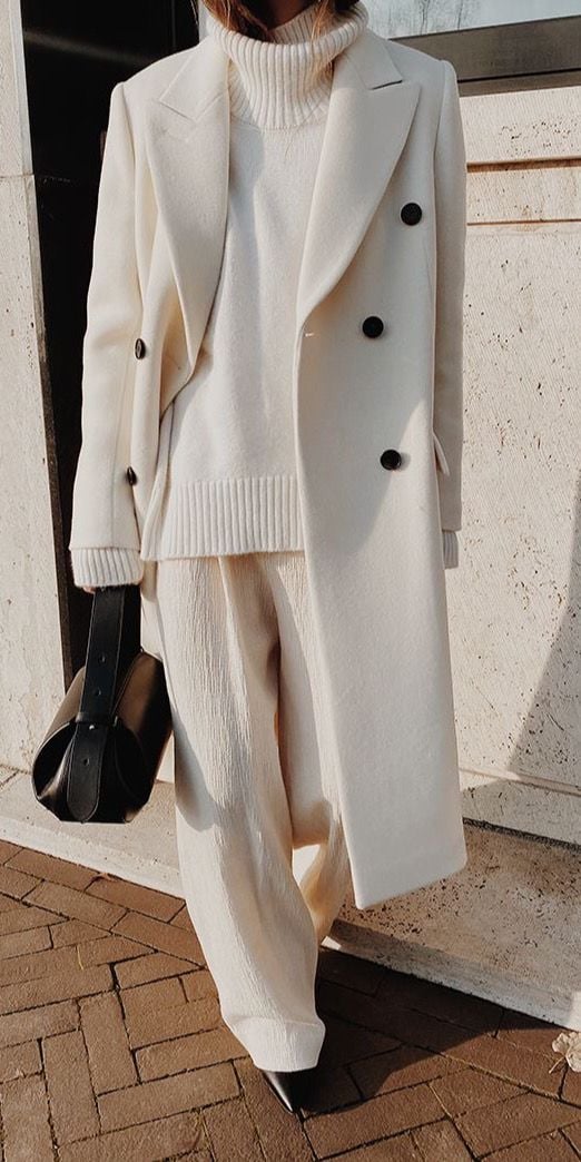 manteau long laine blanc modalova