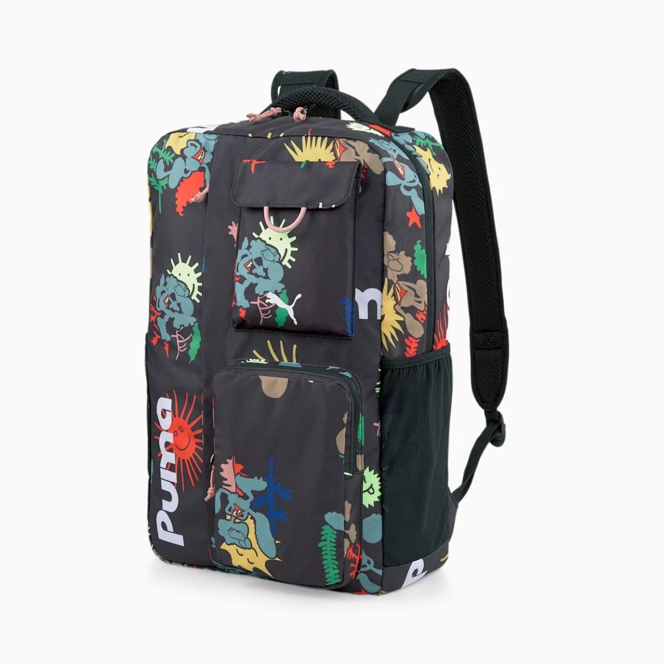 Black playful printed backpack from Puma