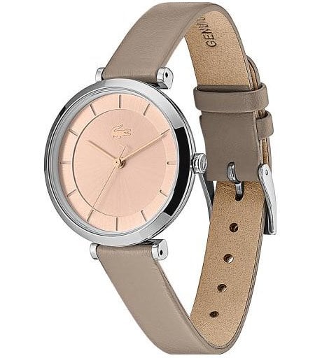 Beige leather watch from Lacoste