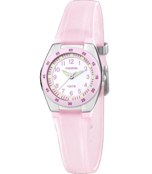 Pink silicone watch from Calypso