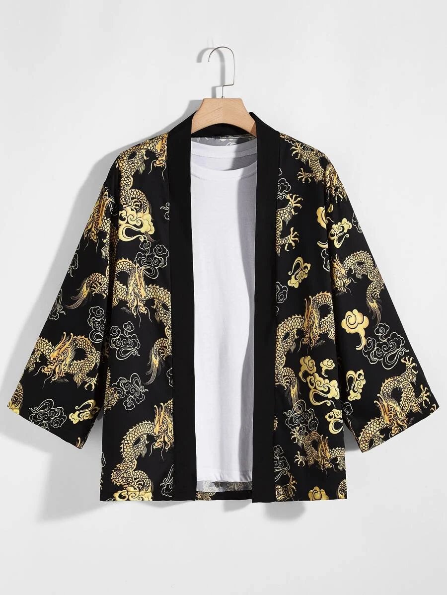 Veste brodée dragons dorés