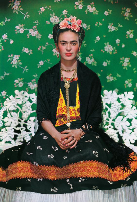 Traditional outfit of Frida Kahlo photographed by Nickolas Muray