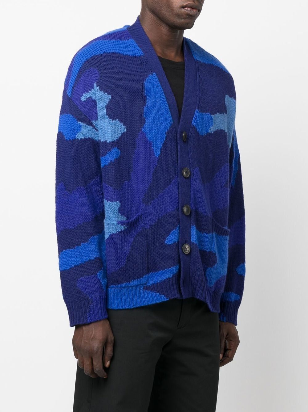 blue cardigan from the brand Valentino