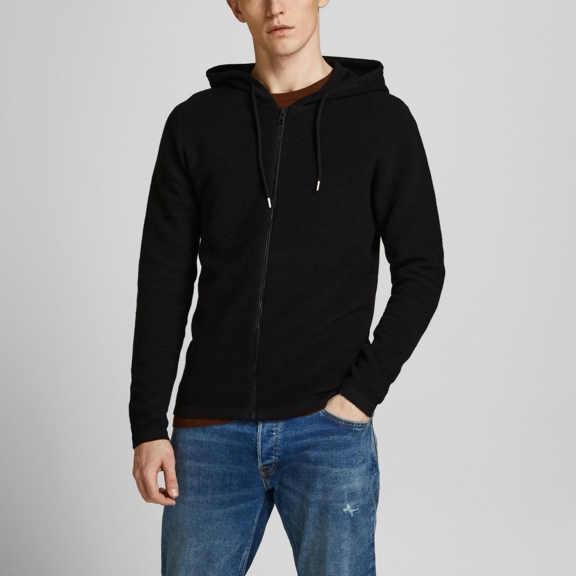 Long men's hooded cardigan by Jack & Jones