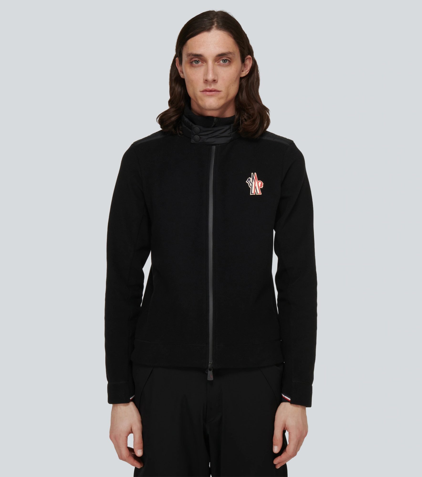 black zipped cardigan by Moncler Grenoble
