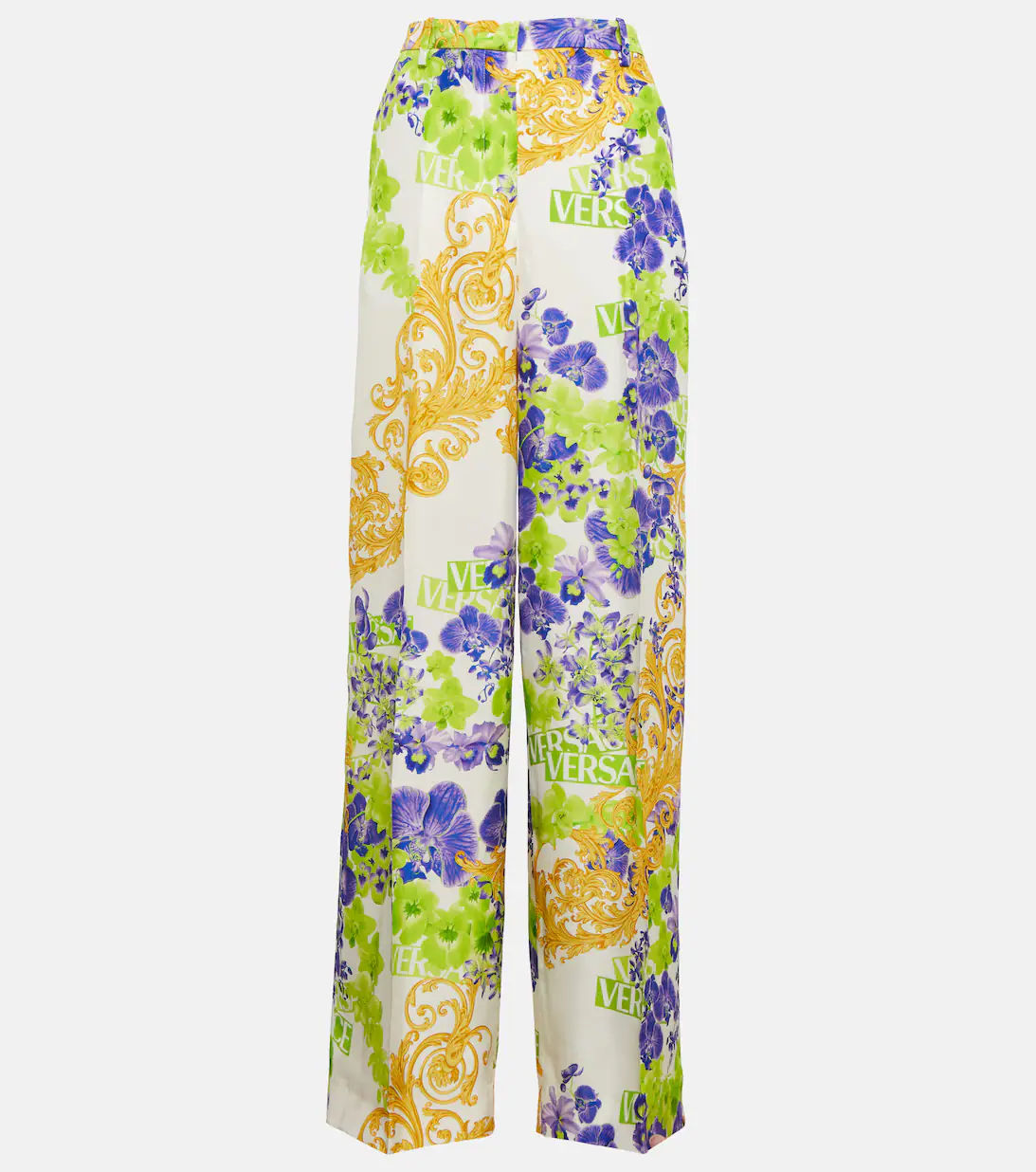 pantalon floral versace modalova