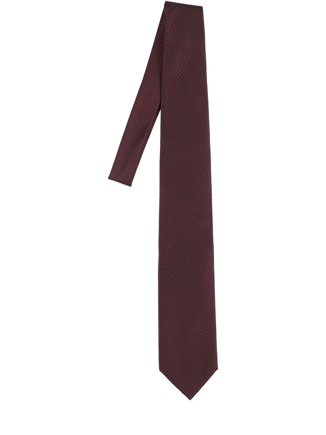 Burgundy silk tie from Tom Ford