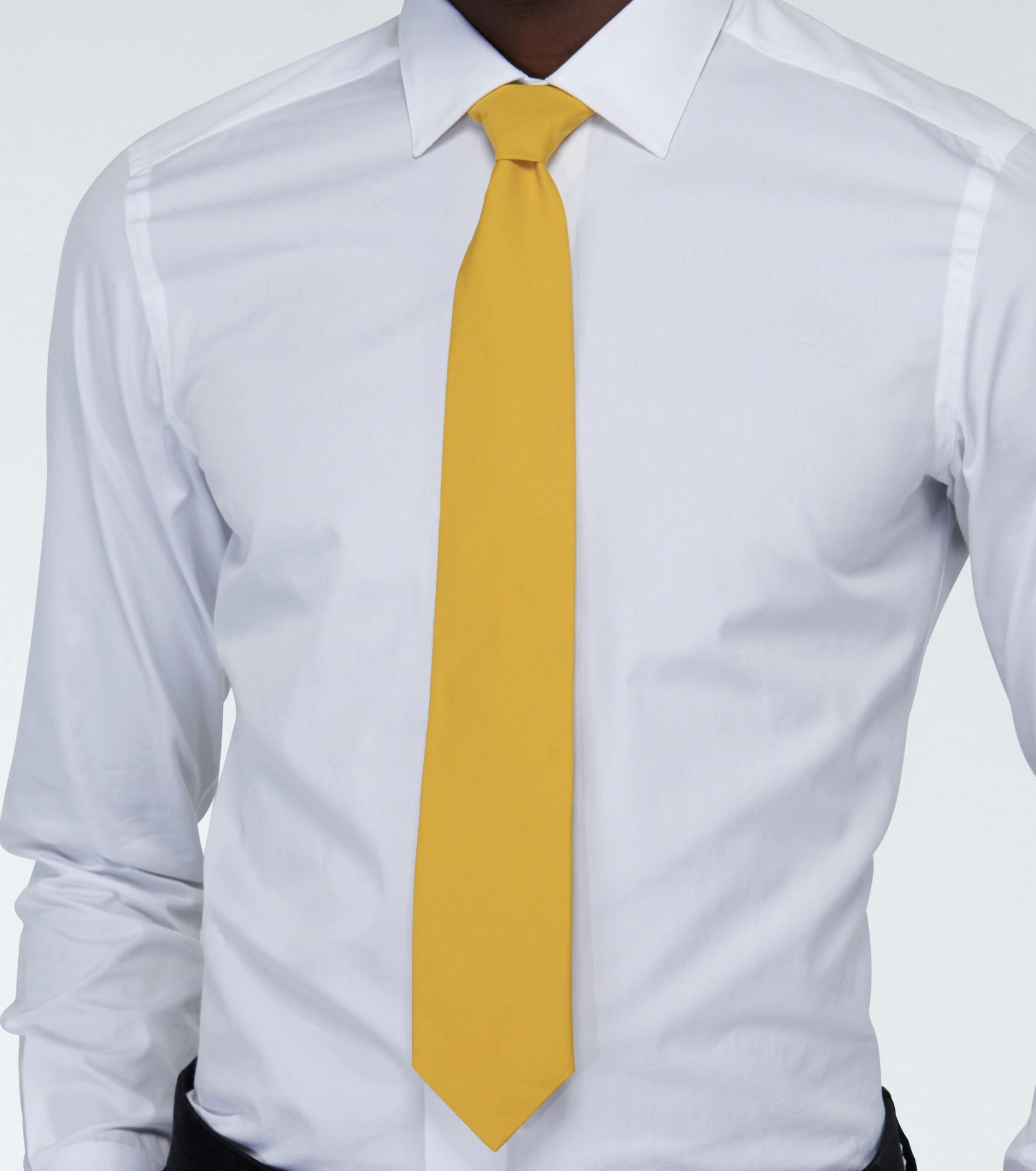 Yellow cotton tie by Prada