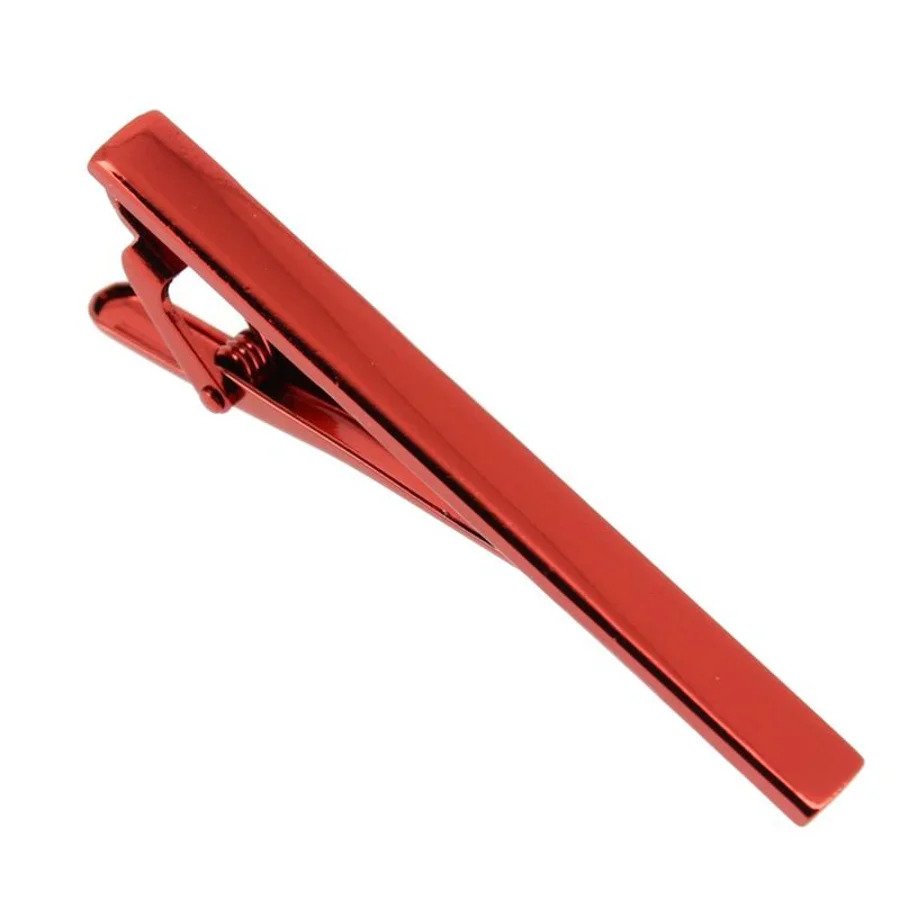 Red steel tie clip from Charles Lejeune