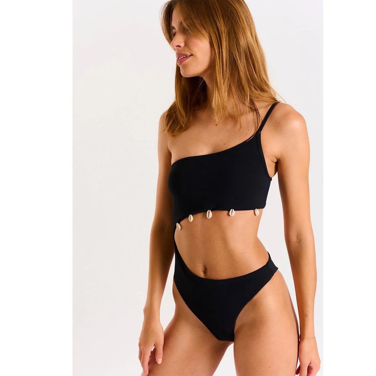 Black asymmetrical swimsuit Banana Moon