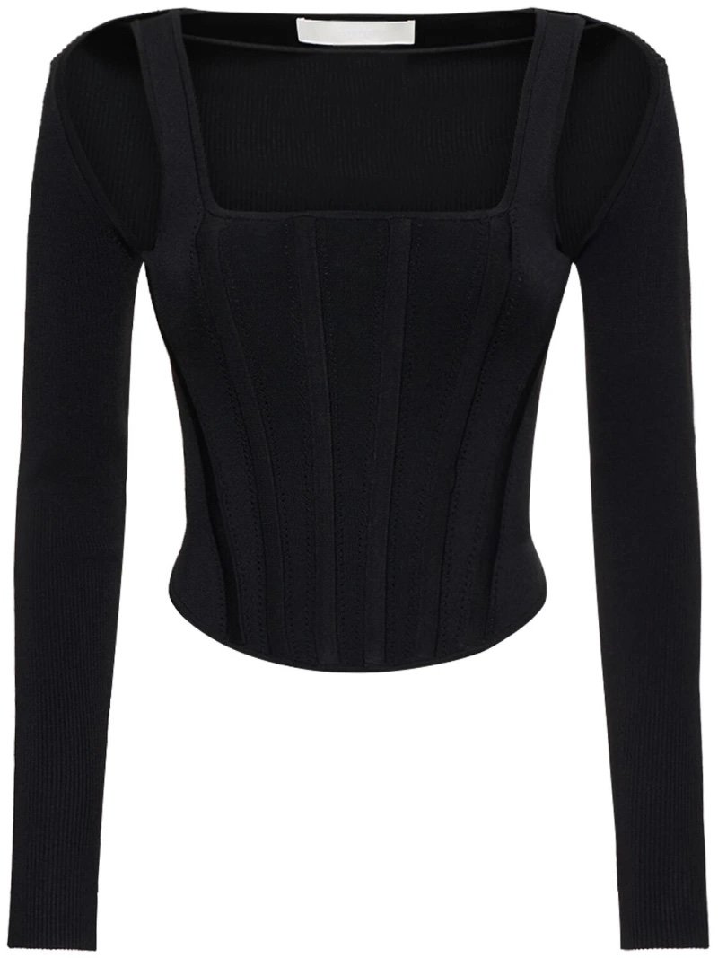 Black corset with removable sleeves Dion Lee