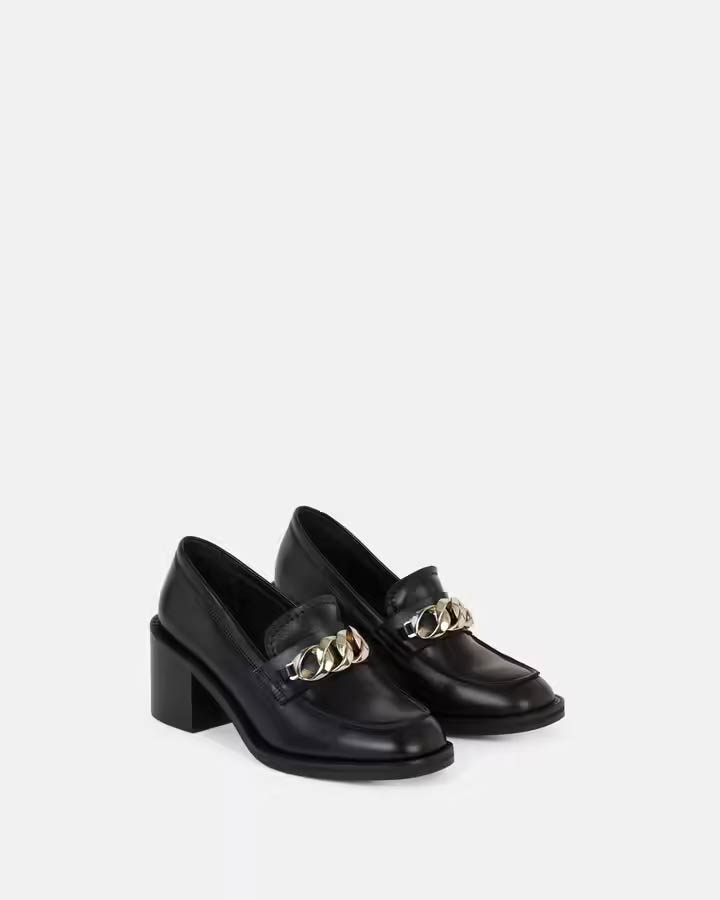 Varnished heeled loafers Minelli