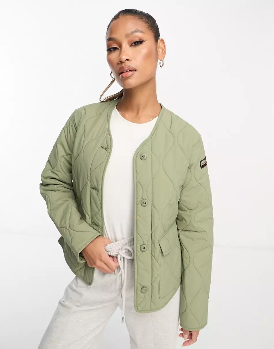 Khaki quilted jacket Napapijri