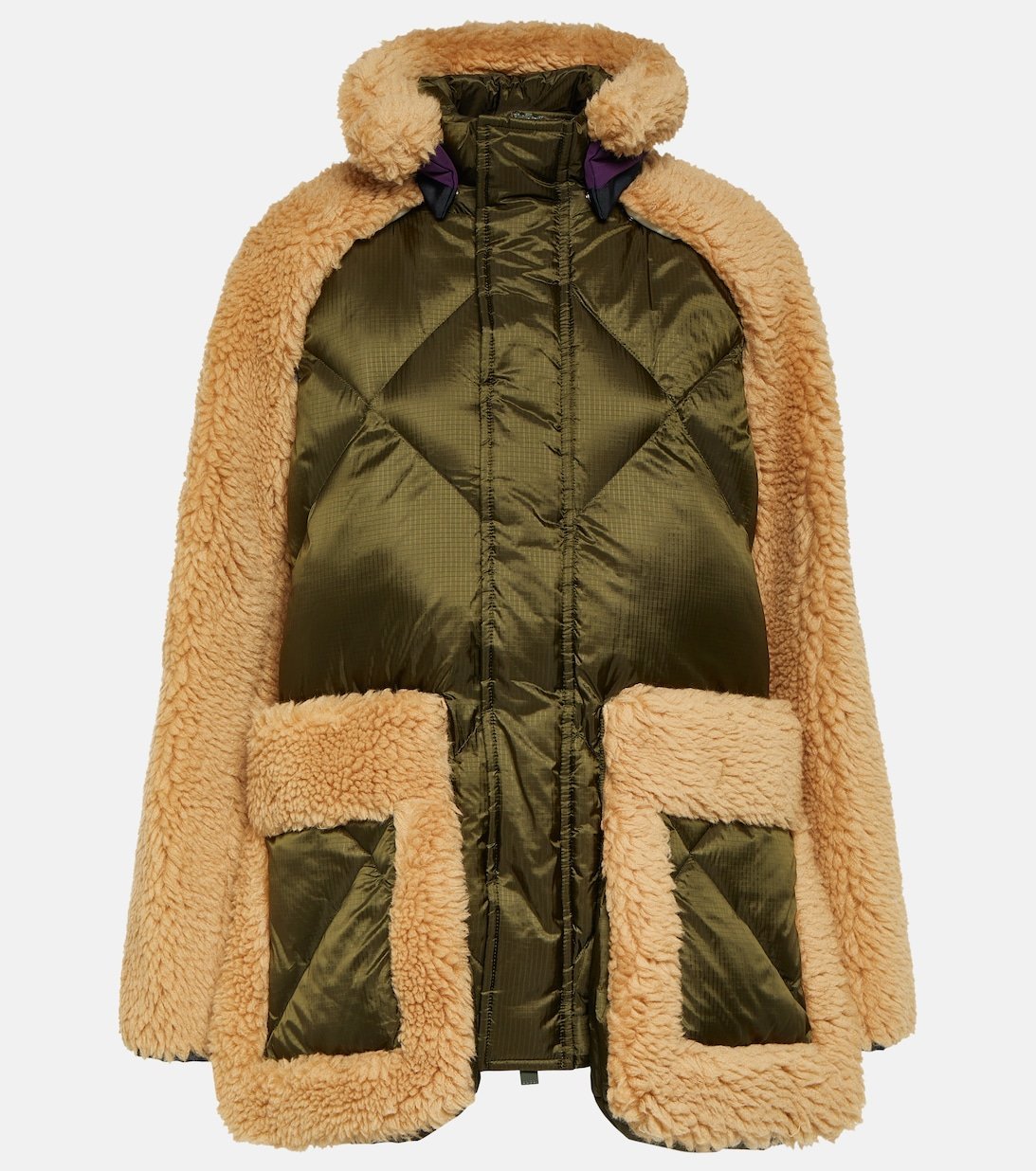 Khaki quilted jacket Sacay