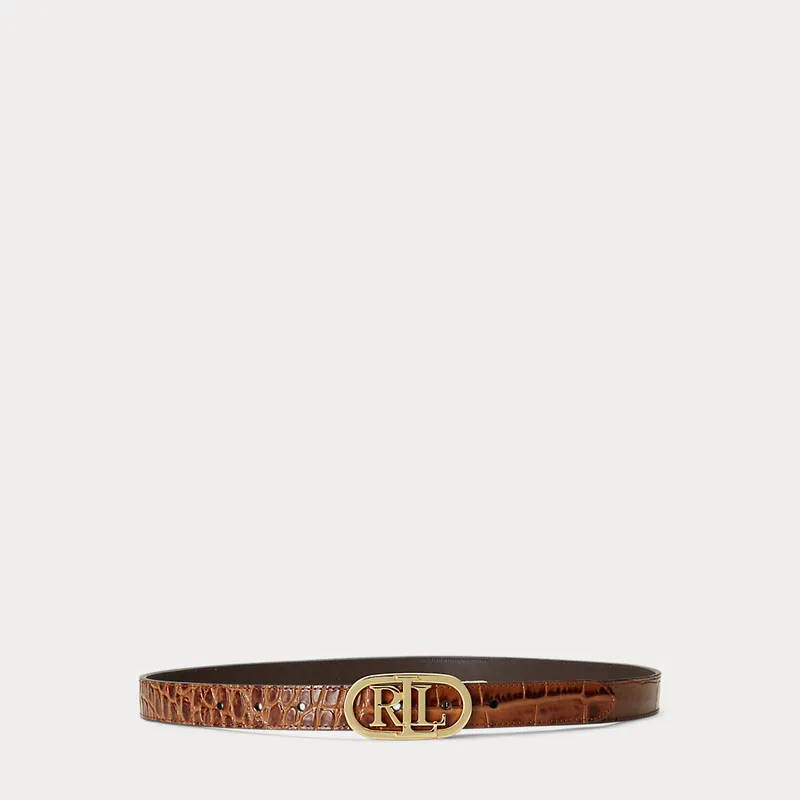 ceinture fine r versible logo en cuir 3616858469981 Modalova