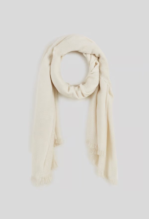 Monoprix plain off-white scarf