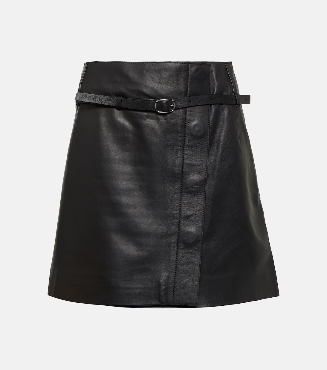 Yves Salomon Leather Mini Skirt