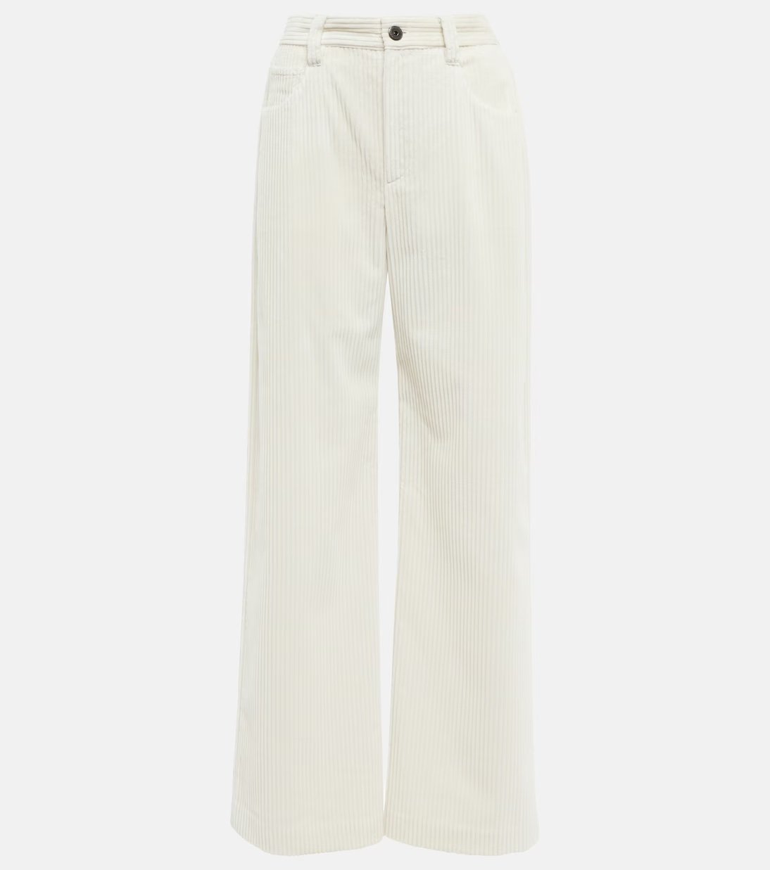 Brunello Cucinelli white corduroy pants