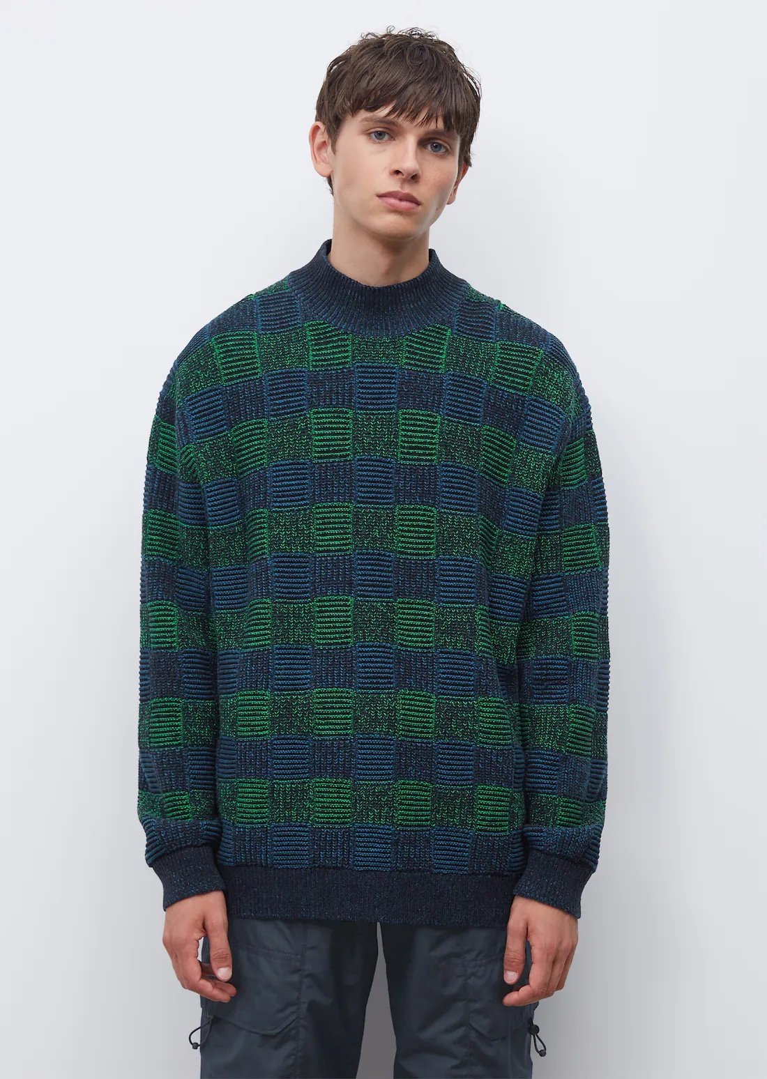 Men's Jacquard Grandpa Core style sweater