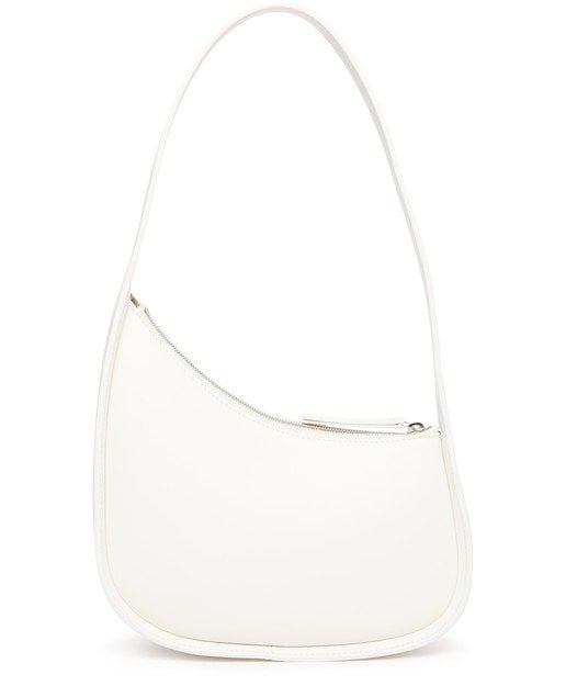 The Row white half moon bag