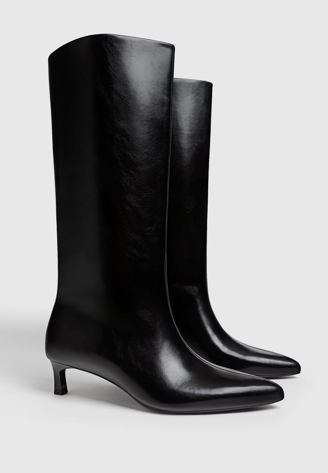 Stradivarius high boots with kitten heels