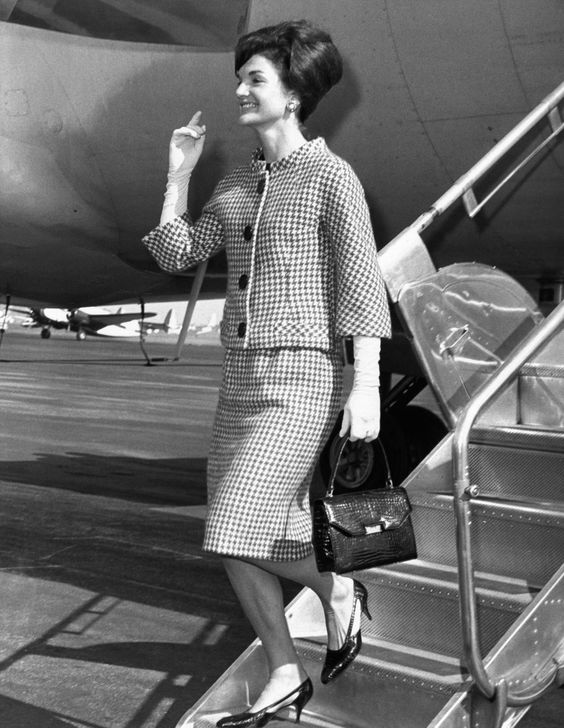 Jackie Kennedy outfit with kitten heels