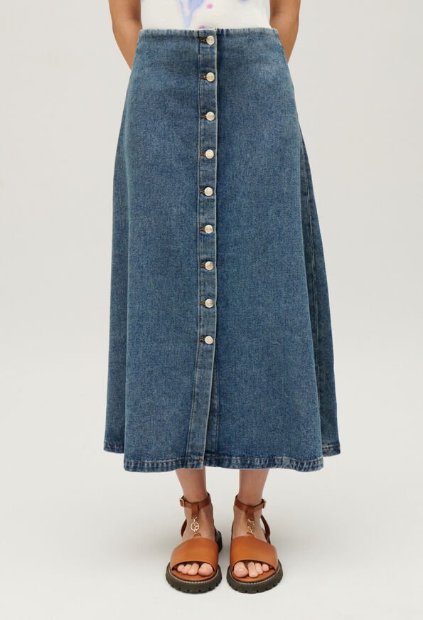 Claudie Pierlot denim midi skirt