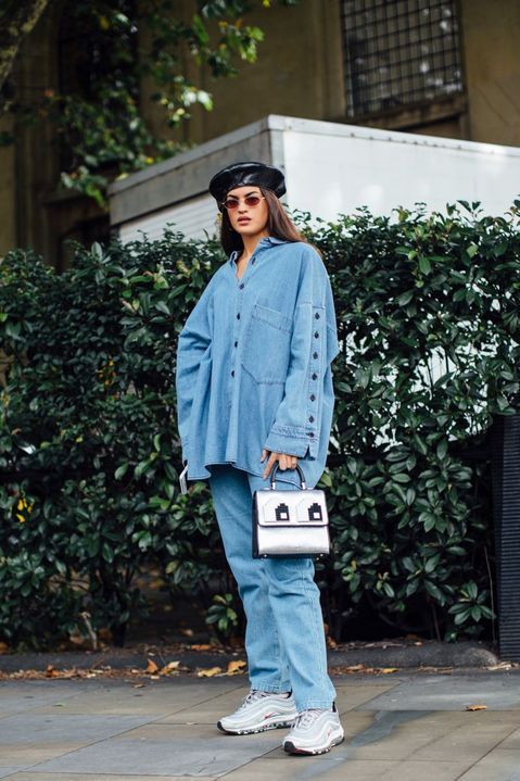 women's streetwear denim outfit