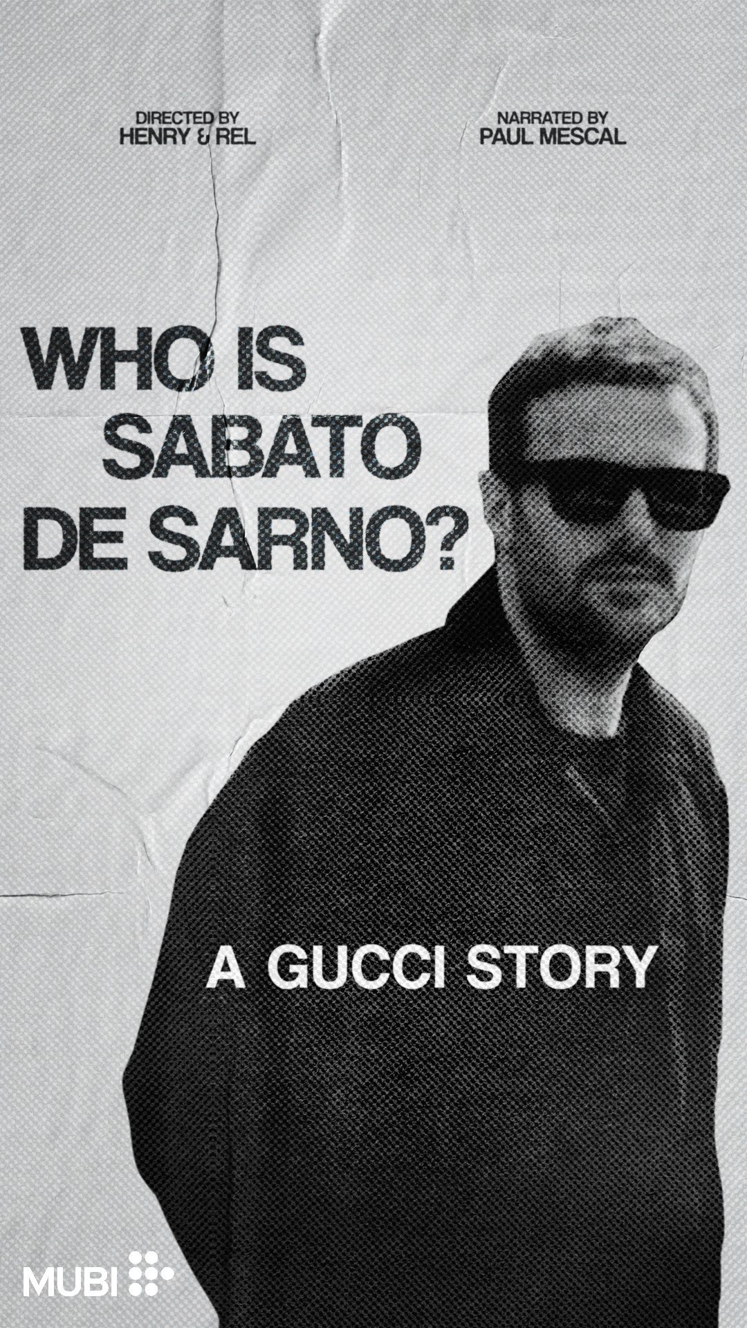 Affiche documentaire "Who is Sabato De Sarno? A Gucci Story"