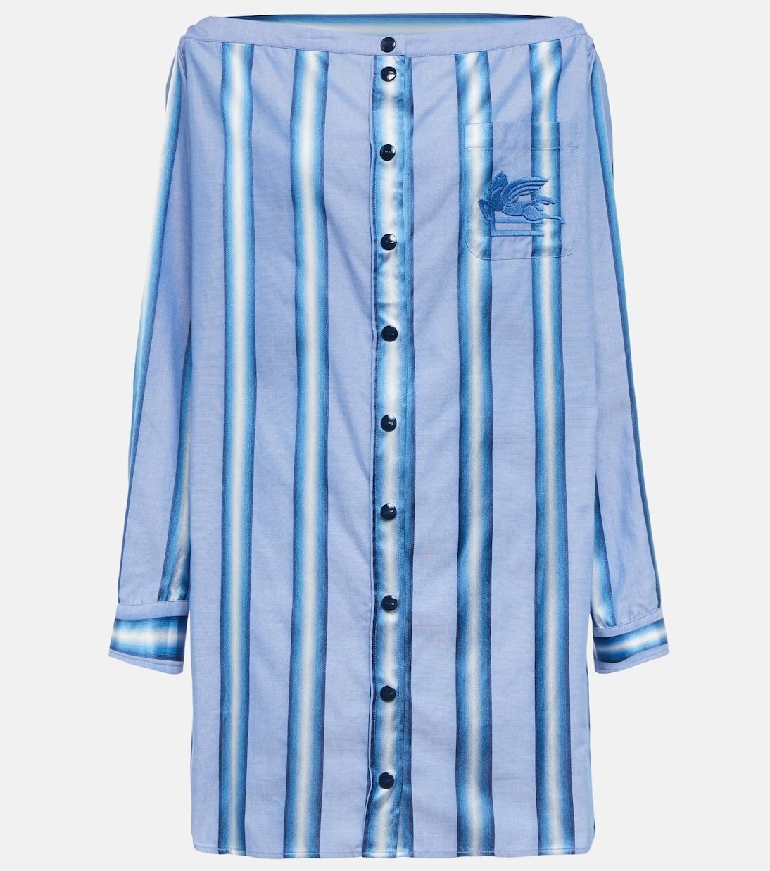 Shirt dress with Bardot neckline Etro