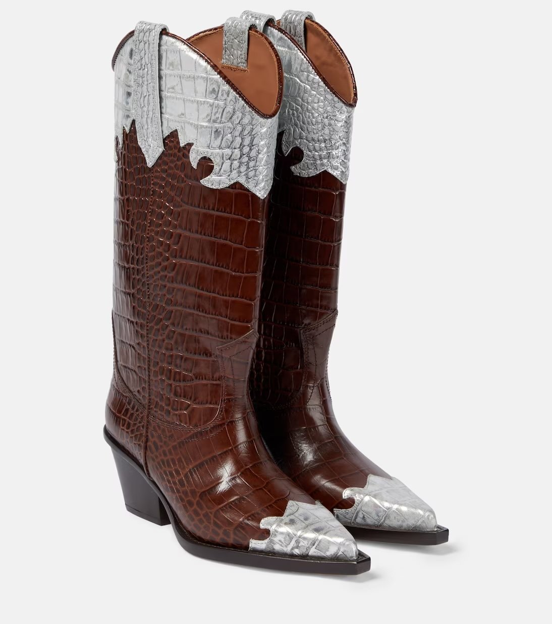 Paris Texas metallic leather cowboy boots