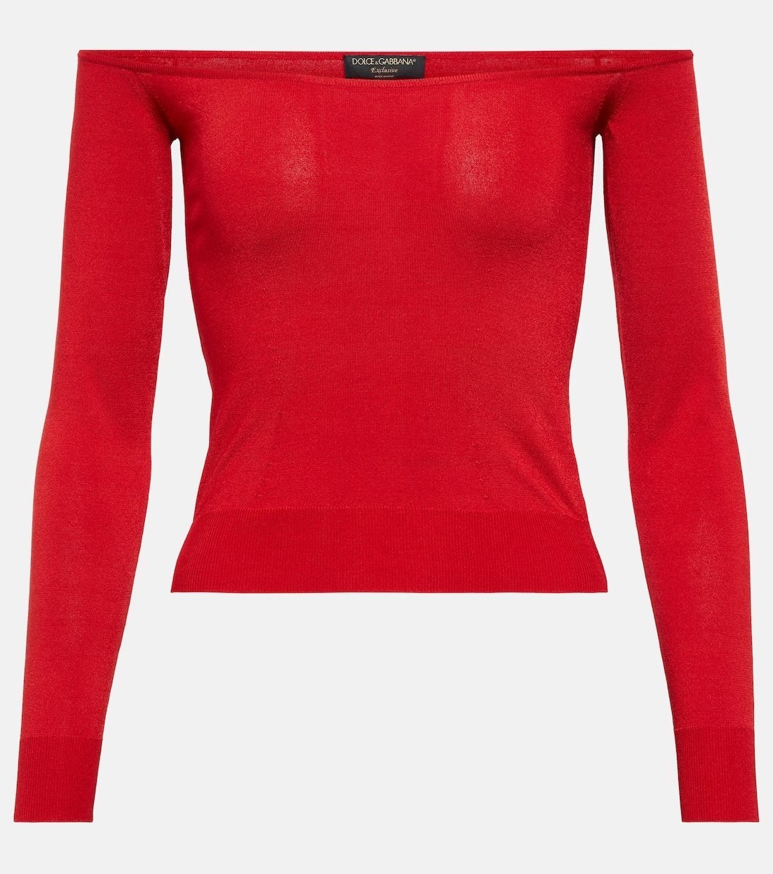 Long sleeve Bardot neckline top Dolce & Gabbana