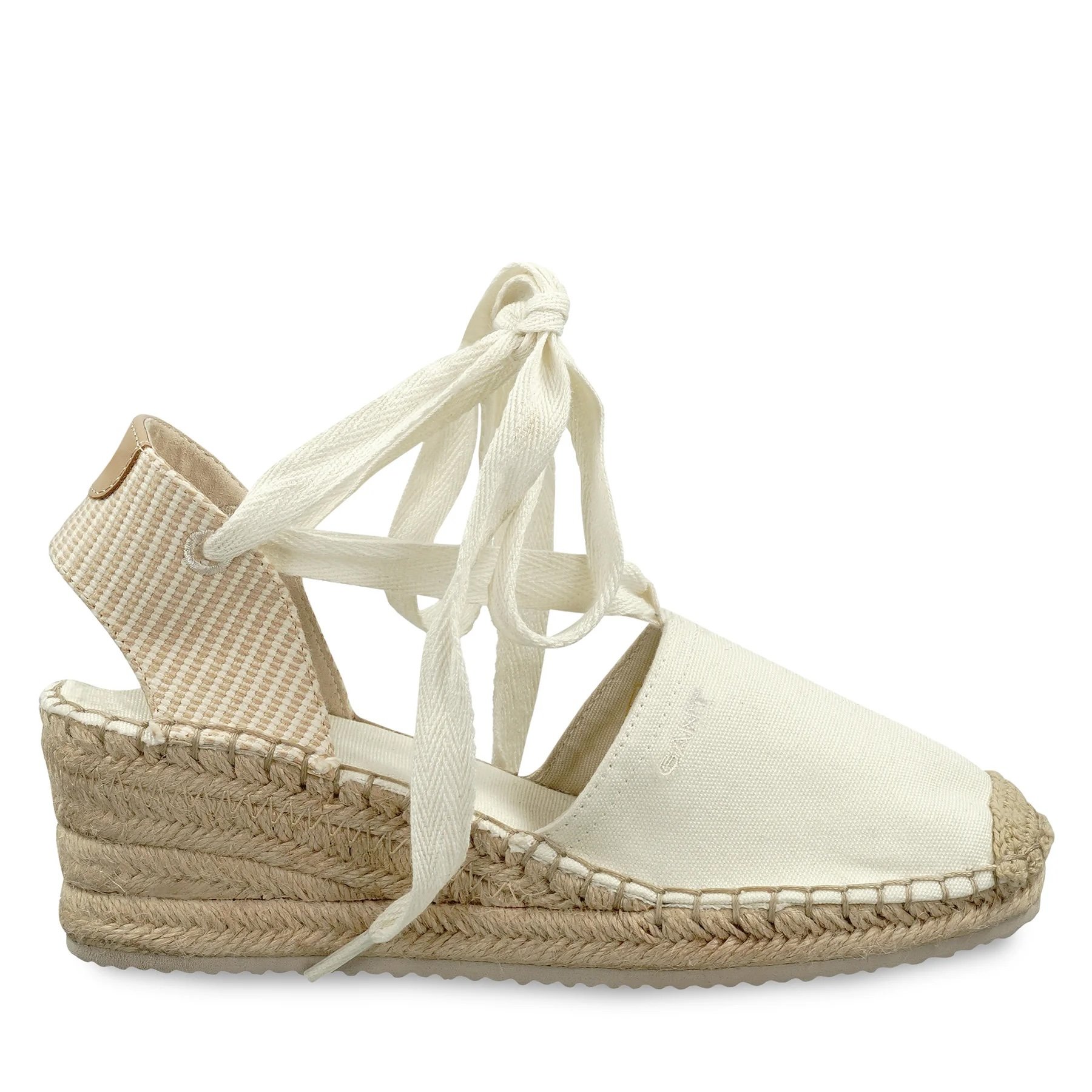 White laced wedge espadrilles from Gant