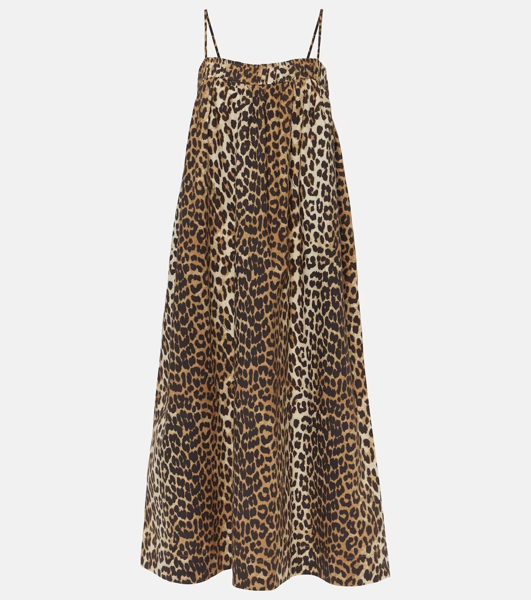 Loose leopard print dress Ganni