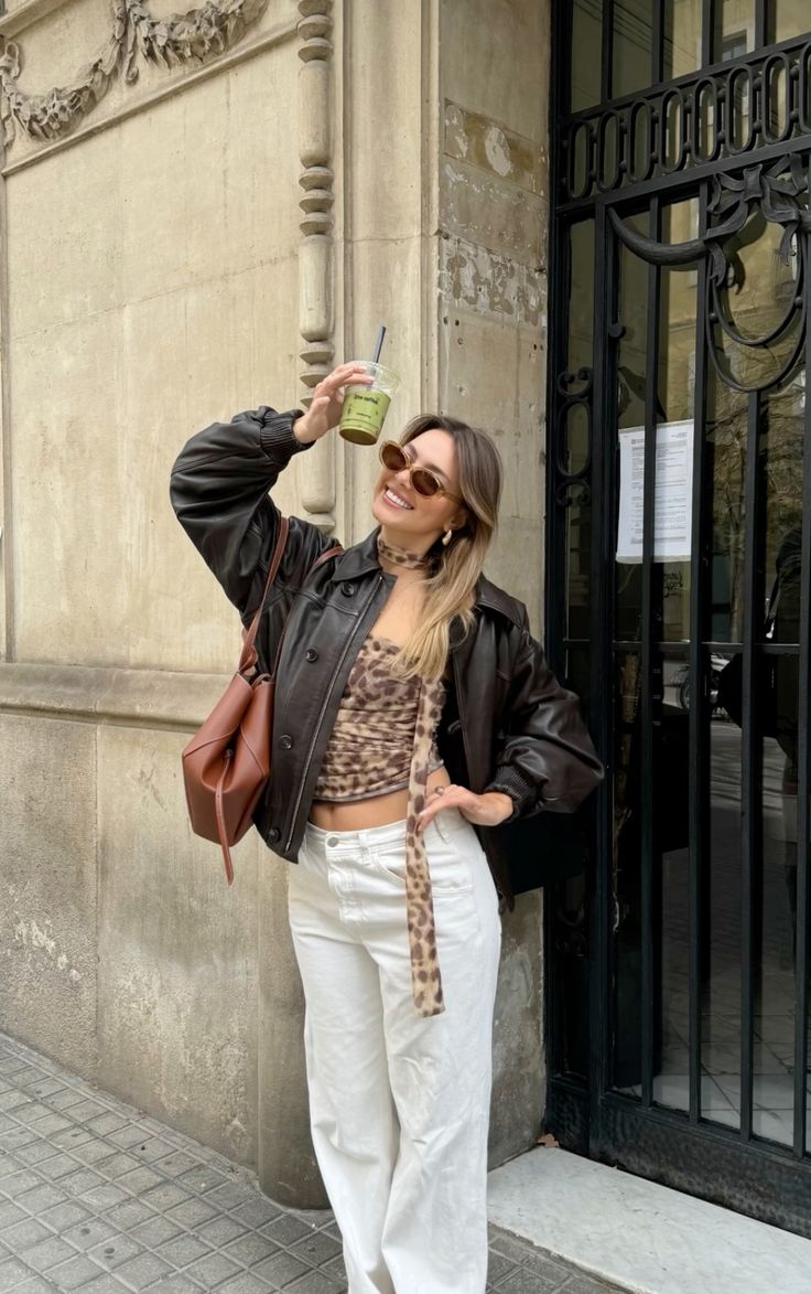 tenue avec top imprime leopard