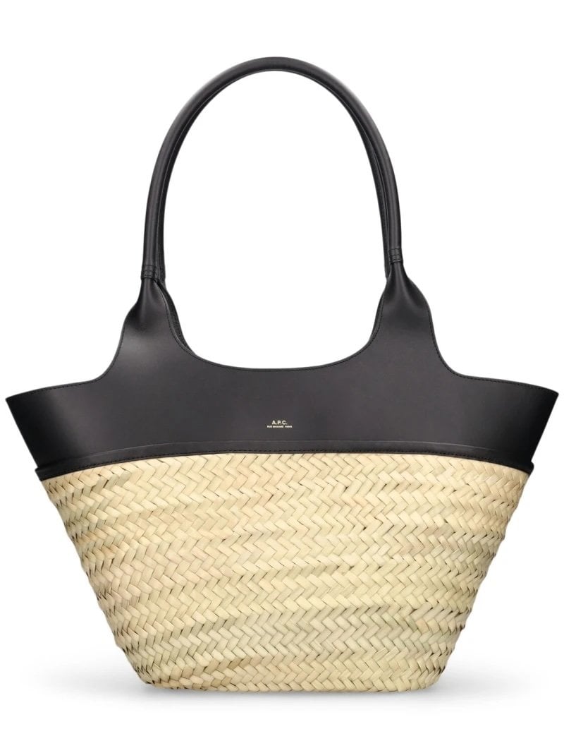 Raffia and Leather Basket A.P.C.