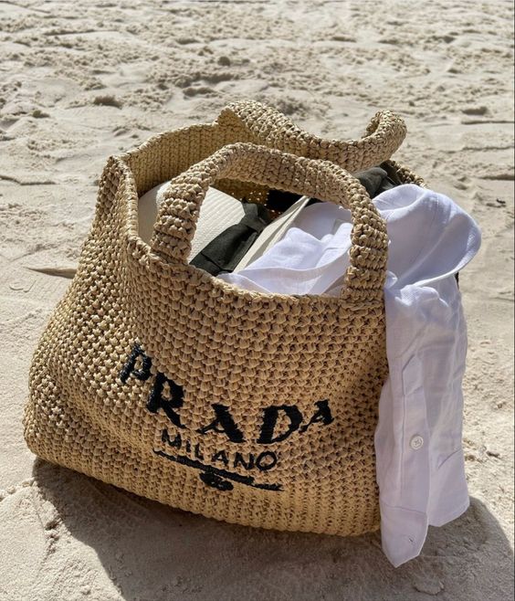 Prada Raffia Tote