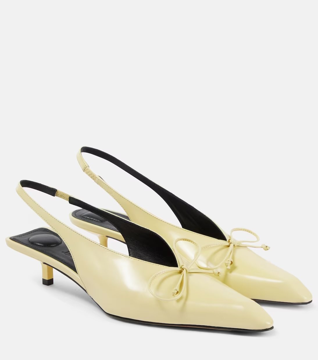 Jacquemus buttermilk yellow slingback heels