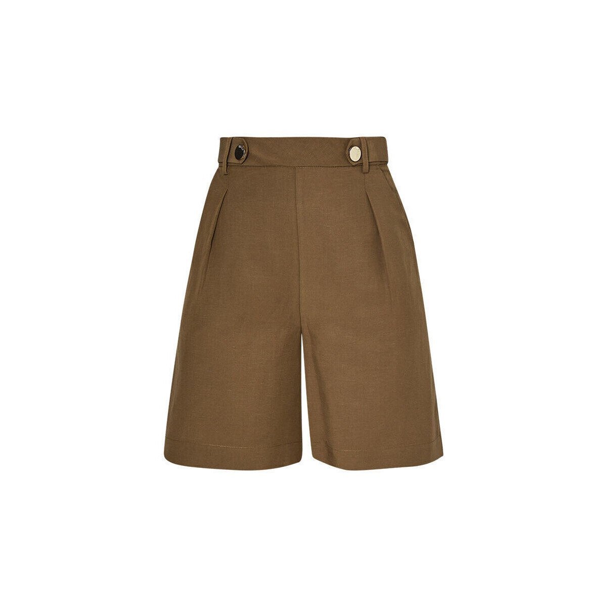 Brown mixed linen jort from Lui Jo