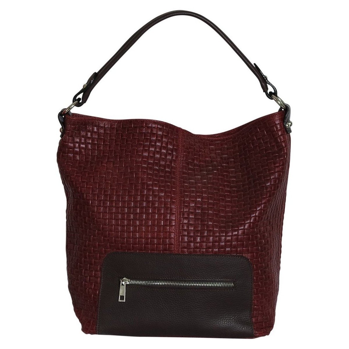 Braided red leather tote Chapeau Tendance