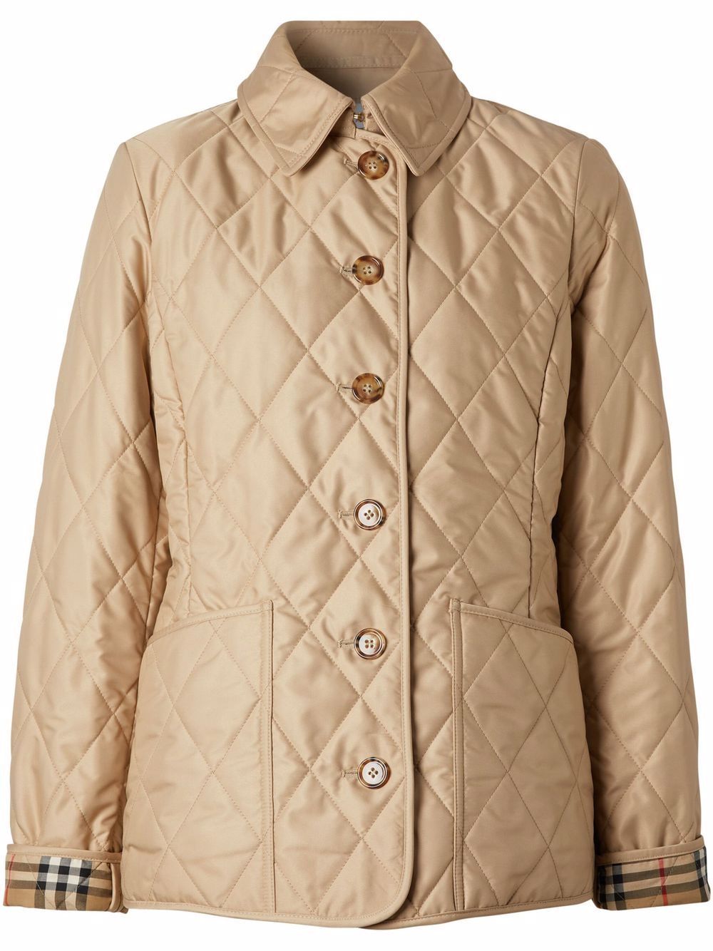 Beige quilted jacket by Burberry