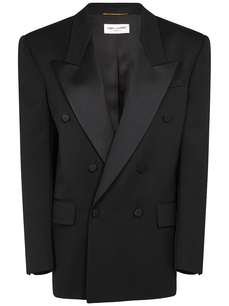 Black suit jacket for women by Saint Laurent