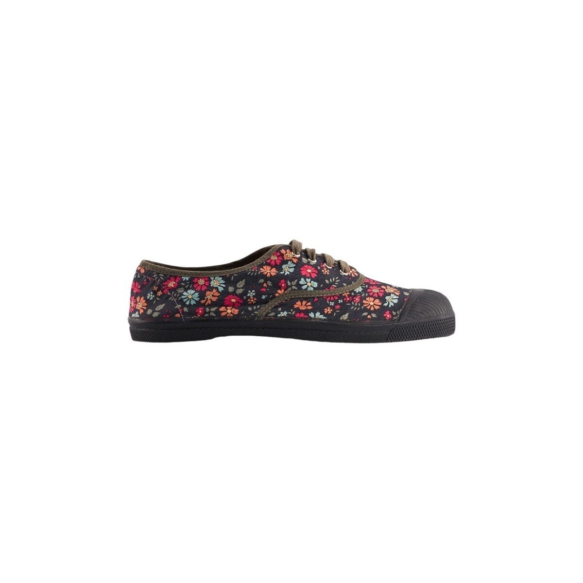 Bensimon black shoes with Liberty fabric