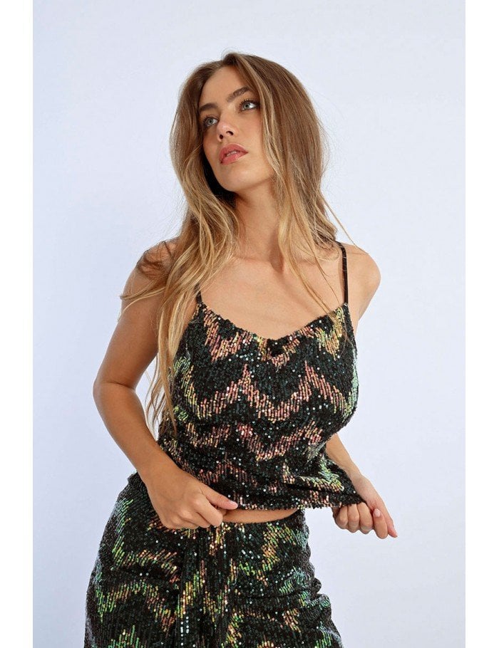 Colored sequin tank top Molly Bracken