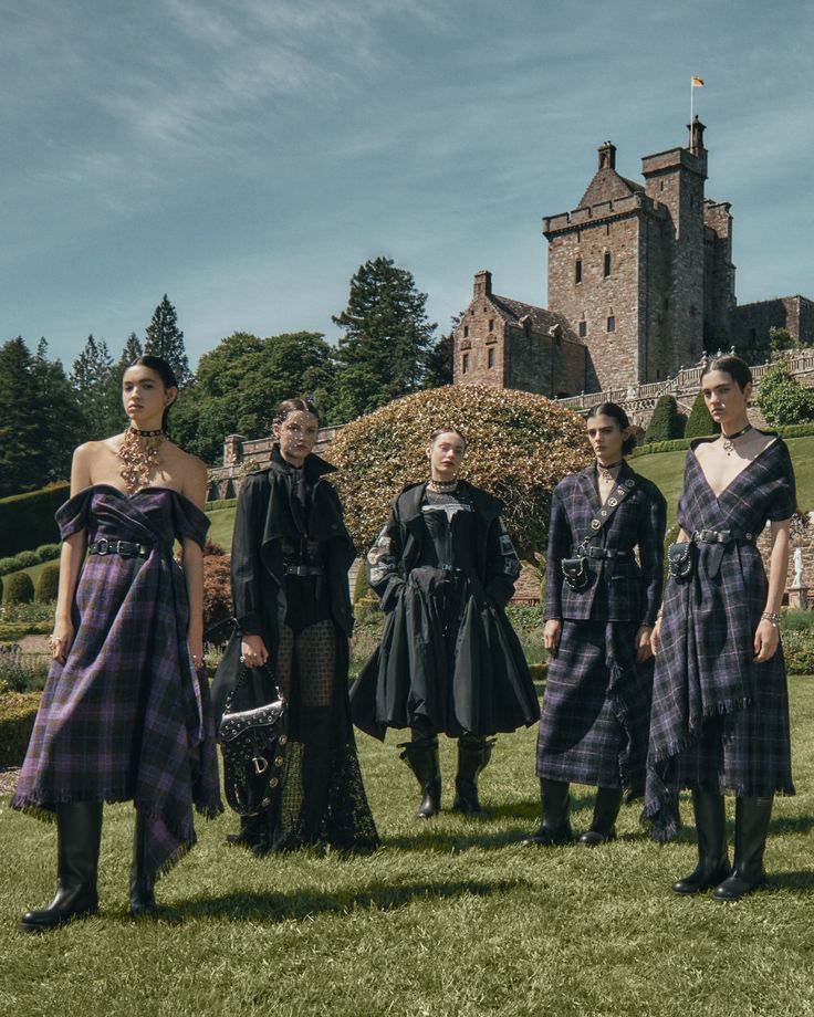 Looks from the 2025 Cruise runway Dior in Scotland documentary