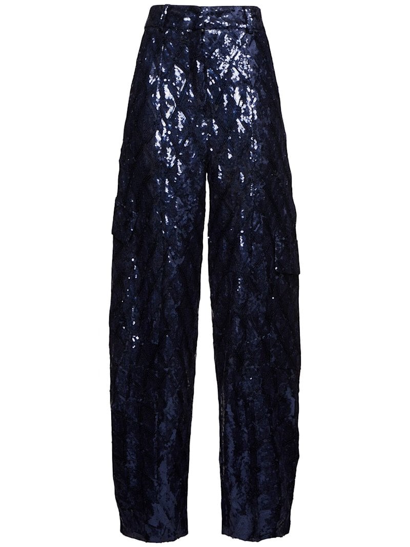 Cargo pants with sequins Rotate