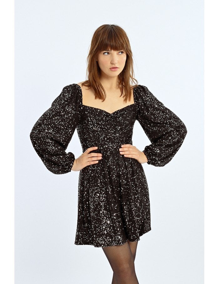 Short black sequin dress Molly Bracken