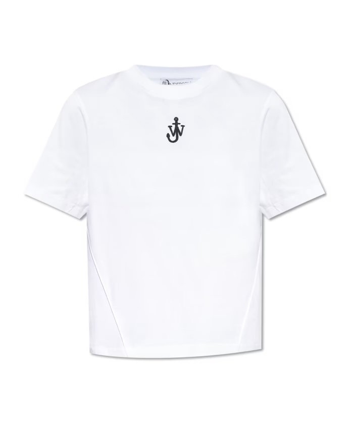 White t-shirt with embroidered logo JW ANDERSON