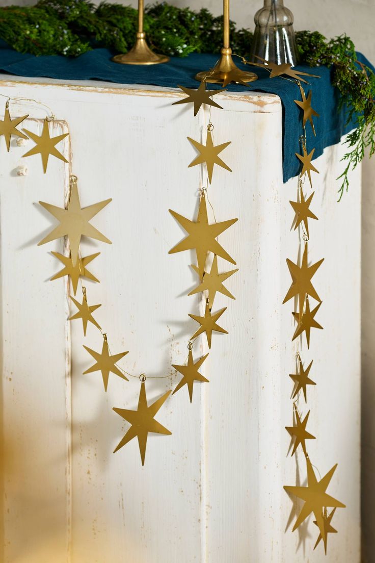 deco noel diy guirlande etoiles or